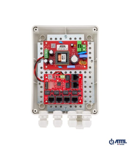 ATTE IP-5-11-M2 - Zestaw do 5 kamer IP switch PoE 5P+1UP