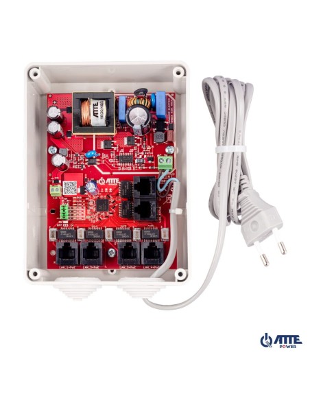 ATTE IPB-5-10A-S4 - Zestaw do 5 kamer IP switch PoE 5P+1UP