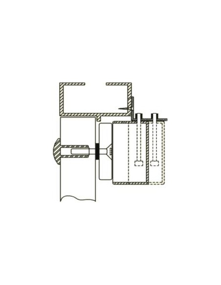 SCOT BK-600L2 - Uchwyt montażowy typu "L" do drzwi otwieranych na zewnątrz