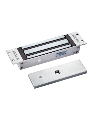 SCOT EL-1200MS - Zwora elektromagnetyczna wpuszczana 540kg z sygnalizacją, 12V / 24V DC