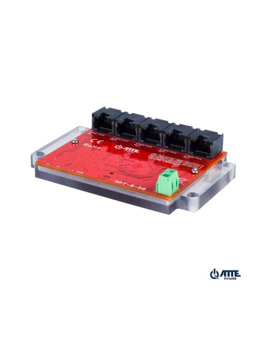 ATTE APT-5-50 - Switch PoE 5 portowy 10/100/1000Mbps, extender (1xPoE IN 802.3af/at/bt90 + 4xPoE OUT 802.3af/at/bt), zasilany z 