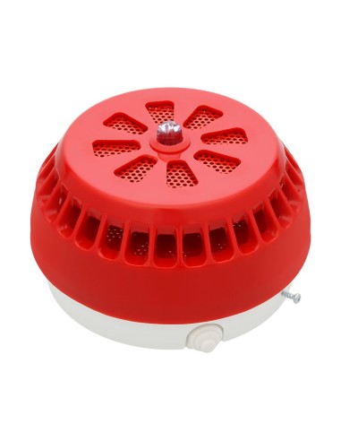 W2 Sygnalizator SA-K6 - Sygnalizator akustyczny z diodą LED, czerwona obudowa