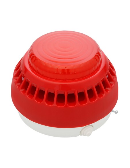 W2 Sygnalizator SA-K7 - Sygnalizator akustyczny z zespołem diod LED, czerwona obudowa