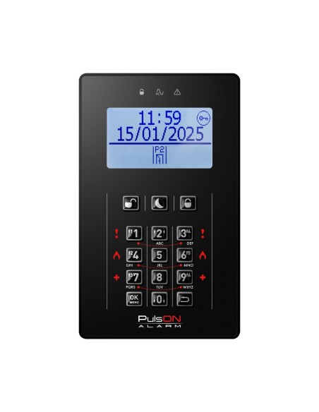 PULSON LCD/C BL - Manipulator LCD, gumowe przyciski, kolor czarny