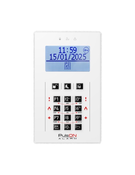 PULSON LCD/C WH - Manipulator LCD, gumowe przyciski, kolor biały
