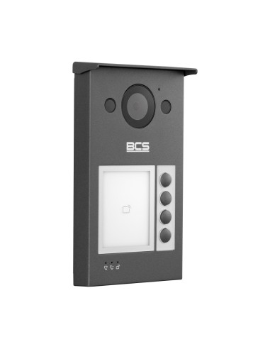 BCS-PANX401G-2 - Jednorodzinna stacja bramowa IP/2-żyłowa, kamera, IR, czytnik Mifare, zew. IP66, IK08