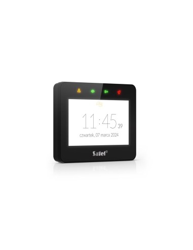 SATEL INT-TSG2R-B - Manipulator z ekranem dotykowym 4.3", kolor czarny, czytnik kart zbliżeniowych MIFARE