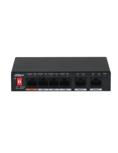 DAHUA PFS3006-4ET-60 - Switch PoE 6-portowy, 4xPoE + 2xUPLINK