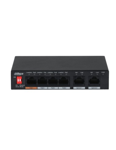 DAHUA PFS3006-4ET-60 - Switch PoE 6-portowy, 4xPoE + 2xUPLINK