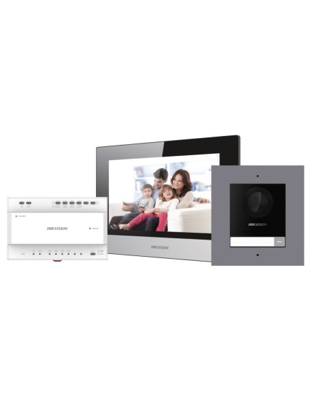 HIKVISION DS-KIS702Y - Zestaw wideodomofonu z monitorem i zasilaczem