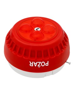 W2 Sygnalizator SO-P8/CC - Sygnalizator optyczny 3, 6, 9, 12 metrów, zewnętrzny czerwona obudowa, czerwone światło