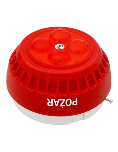 W2 Sygnalizator SO-P8/CC - Sygnalizator optyczny 3, 6, 9, 12 metrów, zewnętrzny czerwona obudowa, czerwone światło