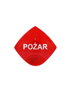 W2 Sygnalizator SAOZ-Pk2 - Sygnalizator akustyczno-optyczny zewnętrzny czerwona obudowa, światło czerwone, klosz lampy w kolorze