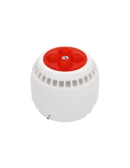 W2 Sygnalizator SAO-P8/BC - Sygnalizator akustyczno-optyczny 3, 6, 9, 12 metrów biała obudowa, czerwone światło