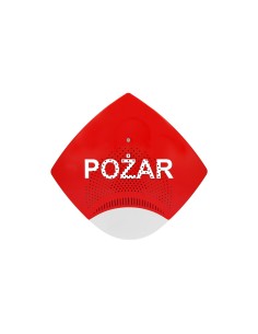 W2 Sygnalizator SAOZ-Pk2\śbcz - Sygnalizator akustyczno-optyczny zew. w obudowie czerwonej, światło białe i czerwone naprzemienn