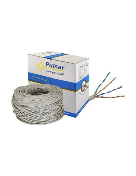 PULSAR PU-NC201 - Skrętka komputerowa U/UTP, cat 5e, 24AWG, Cu, Eca, 305m (wewnętrzna)