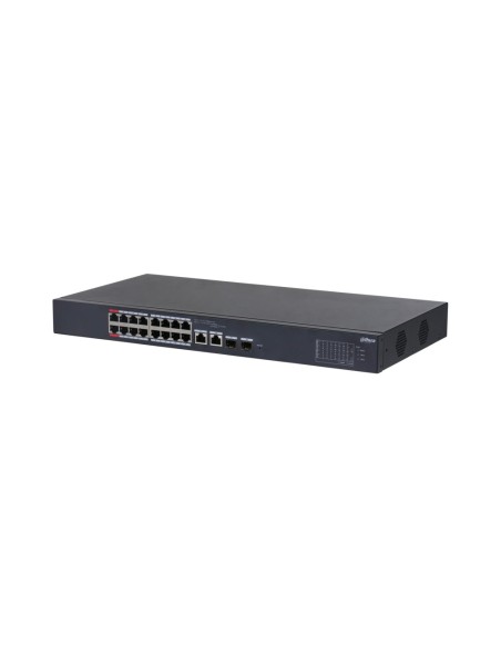 DAHUA CS4218-16ET-135 - Switch 18-portowy, zarządzalny z chmury, 16x port PoE 100Mbps, 2x combo(SFP/RJ-45) port 1000 Mbps