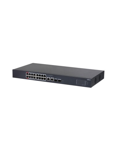 DAHUA CS4220-16GT-135 - Switch 20-portowy zarządzany z chmury, 2x PoE 90W, 14x PoE 30W, 2x RJ45 1000Mbps, 2x SFP 1000Mbps