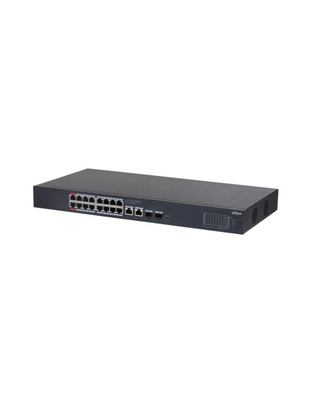DAHUA CS4220-16GT-135 - Switch 20-portowy zarządzany z chmury, 2x PoE 90W, 14x PoE 30W, 2x RJ45 1000Mbps, 2x SFP 1000Mbps