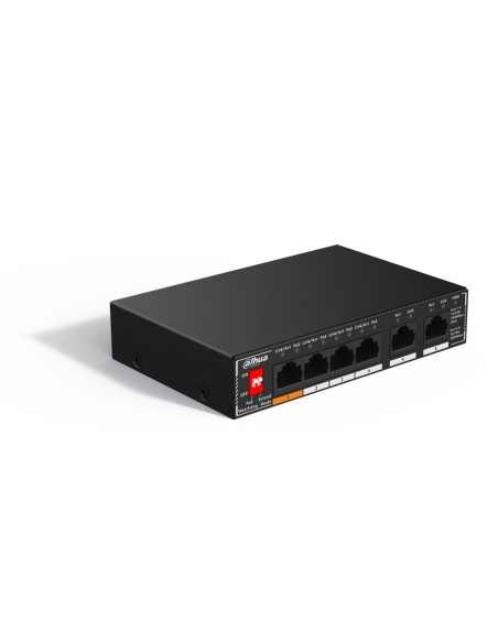 DAHUA SG1006P - Switch gigabitowy 6-portowy niezarządzalny, 4x PoE 1000Mbps, 2x RJ45 1000Mbps