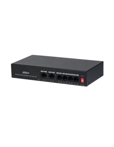 DAHUA PFS3006-4ET-36 - Switch PoE 6-portowy, 4x PoE, 2x uplink PoE watchdog