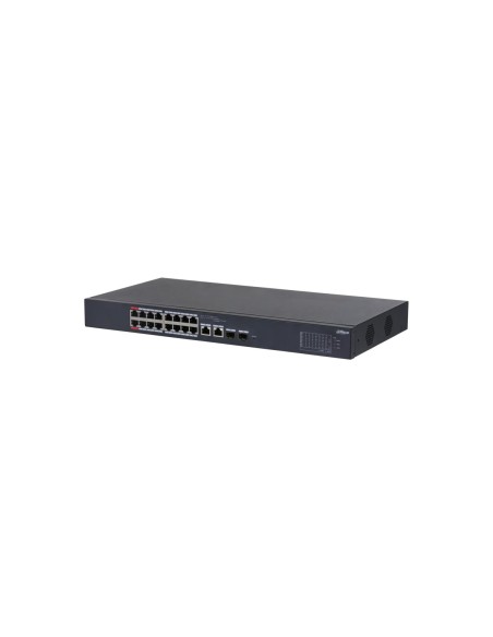 DAHUA CS4218-16ET-190 - Switch 16-kanałowy, zarządzalny z chmury, 1-16 PoE 100Mbps, 17-18 Combo Port 1000Mbps