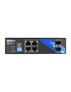 BCS-B-ISP04G-2SFP - Switch 4-portowy z PoE, na szynę DIN, 4xPoE 1Gbps, 2xSFP 1Gbps