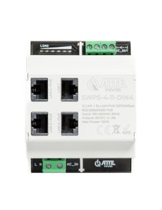 ATTE SWPS-4-11-DIN4 - Switch PoE z zasilaczem 4 portowy 1UP+3P 10/100Mbps na TH35