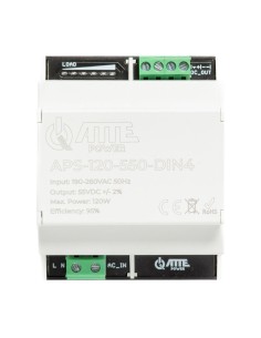 ATTE APS-120-550-DIN4 - Zasilacz sieciowy SMPS 55V 120W w obudowie DIN4