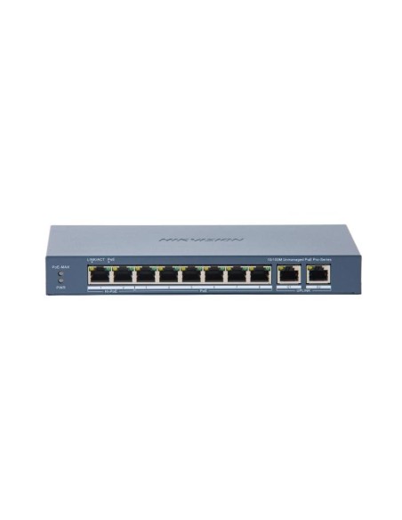 HIKVISION DS-3E0310HP-E(C) - Switch PoE 10-portowy, 2x port HiPoE 90W, 6x port PoE 30W, 2x port RJ-45 Gigabit