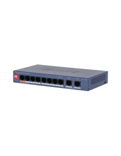 DAHUA CS4010-8GT-60 - Switch 10-portowy, zarządzany w chmurze, 1x port Hi-PoE 1000Mbps, 7x port PoE 1000Mbps, 2x RJ-45 1000Mbps