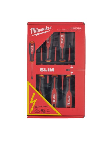 MILWAUKEE ZESTAW WKRĘTAKÓW PZ VDE - 7SZT 4932478738