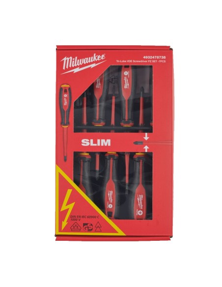 MILWAUKEE ZESTAW WKRĘTAKÓW PZ VDE - 7SZT 4932478738