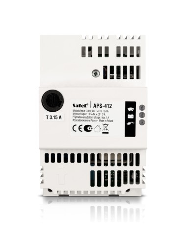 SATEL APS-412 - Zasilacz buforowy, impulsowy 12 V DC / 4 A do ekspanderów (obudowa plastikowa - modułowa)