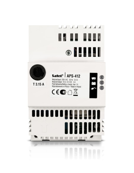 SATEL APS-412 - Zasilacz buforowy, impulsowy 12 V DC / 4 A do ekspanderów (obudowa plastikowa - modułowa)