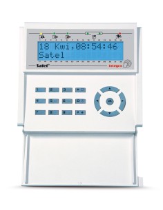 SATEL INT-KLCDR-BL - Manipulator LCD z czytnikiem zbliżeniowym (typ I, niebieskie podświetlenie)