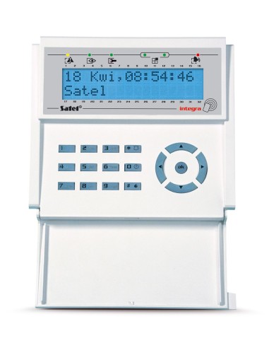 SATEL INT-KLCDR-BL - Manipulator LCD z czytnikiem zbliżeniowym (typ I, niebieskie podświetlenie)