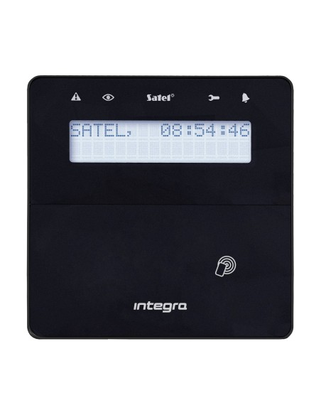 SATEL INT-KLFR-B - Manipulator LCD z czytnikiem zbliżeniowym (typ obudowy F, czarny, GRADE 3)