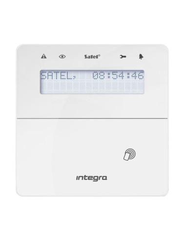 SATEL INT-KLFR-W - Manipulator LCD z czytnikiem zbliżeniowym (typ obudowy F, biały, GRADE 3)