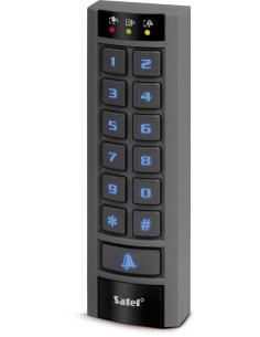 SATEL INT-SCR-BL - Klawiatura wielofunkcyjna z czytnikiem zbliżeniowym (szara obudowa, niebieskie podświetlenie)