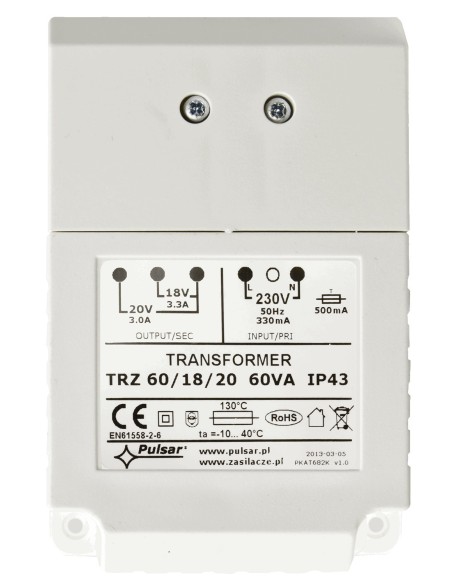 PULSAR AWT682 - Transformator TRZ 60/18/20, IP43