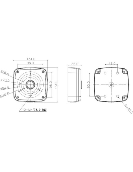 DAHUA PFA122-V2 - Wodoodporna puszka montażowa