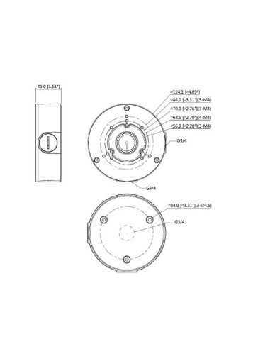 DAHUA PFA130-E-BLACK - Wodoodporna puszka montażowa, kolor czarny
