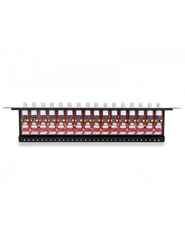 EWIMAR LHD-16R-PRO - Patchpanel porządkujący z zabezpieczeniem przeciwprzepięciowym (skrętka UTP lub przewód koncentryczny), AHD