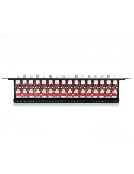 EWIMAR LHD-16R-PRO - Patchpanel porządkujący z zabezpieczeniem przeciwprzepięciowym (skrętka UTP lub przewód koncentryczny), AHD
