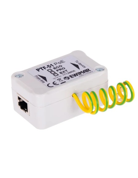 EWIMAR PTF-51-PRO/PoE - 1-kanałowe zabezpieczenie przeciwprzepięciowe serii PRO