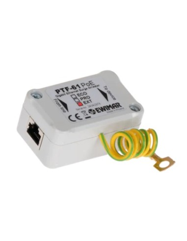 EWIMAR PTF-61-EXT/PoE - 1-kanałowe zabezpieczenie przeciwprzepięciowe serii EXT